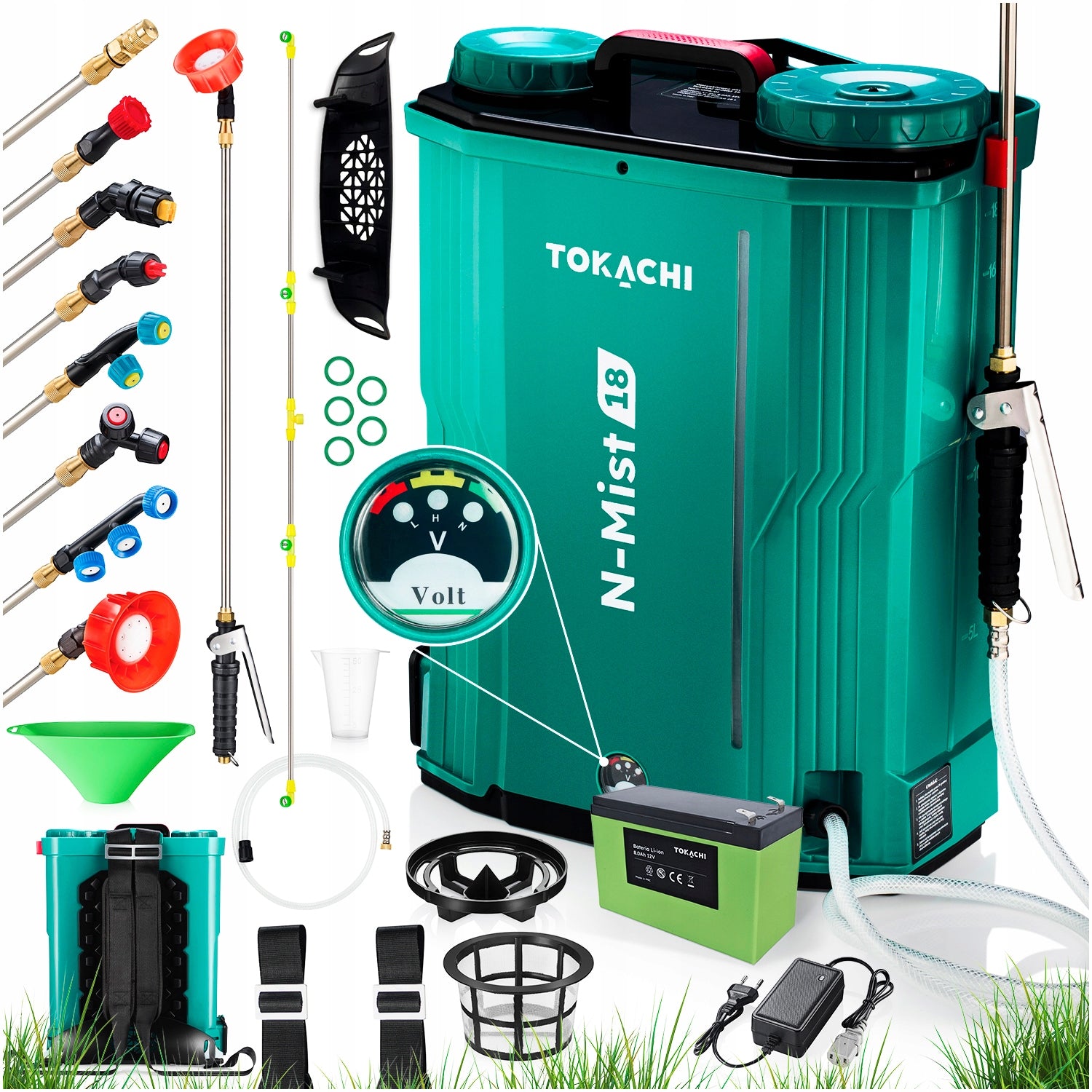 GARDEN CORDLESS SPRAYER 18L BACKPACK ELECTRIC NOZZLE SET