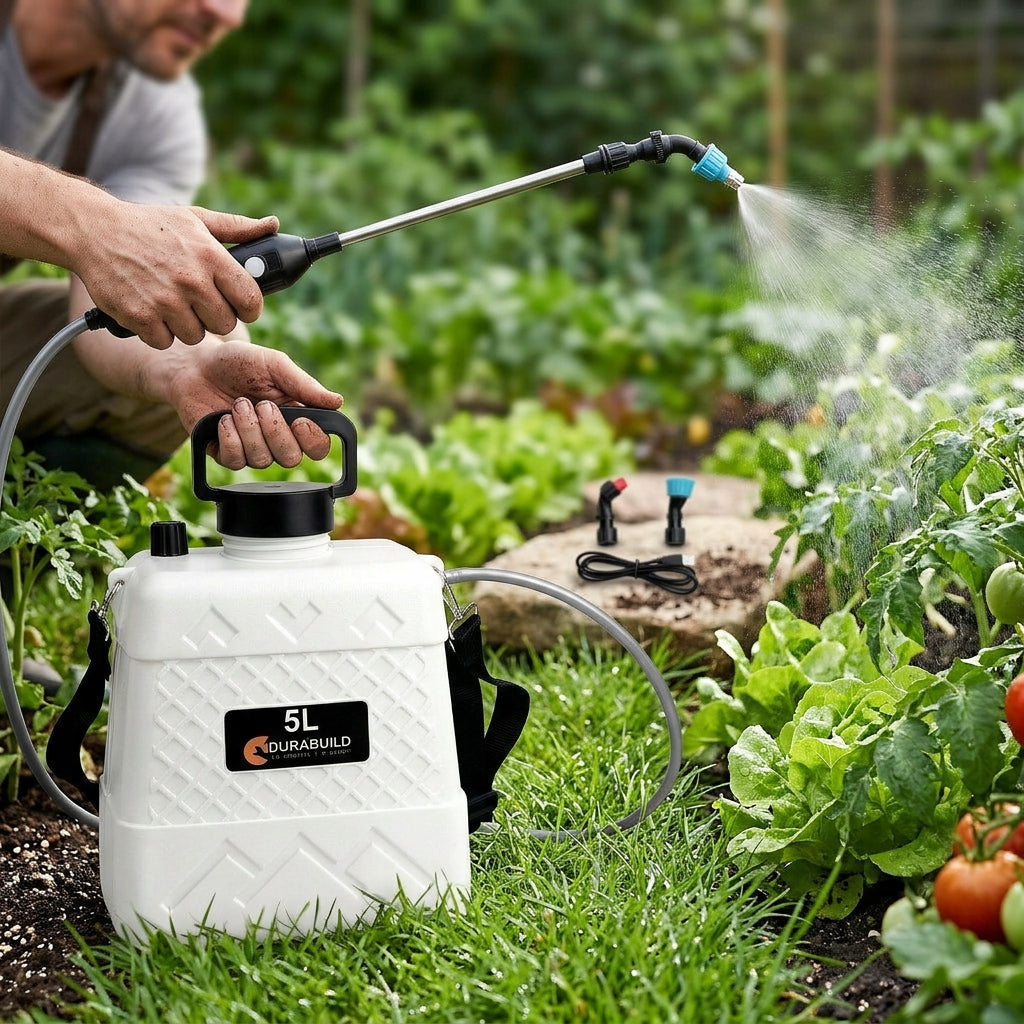 GARDEN CORDLESS SPRAYER 5L ELECTRIC GARDEN KIT 3 NOZZLES Housing material synthetic material