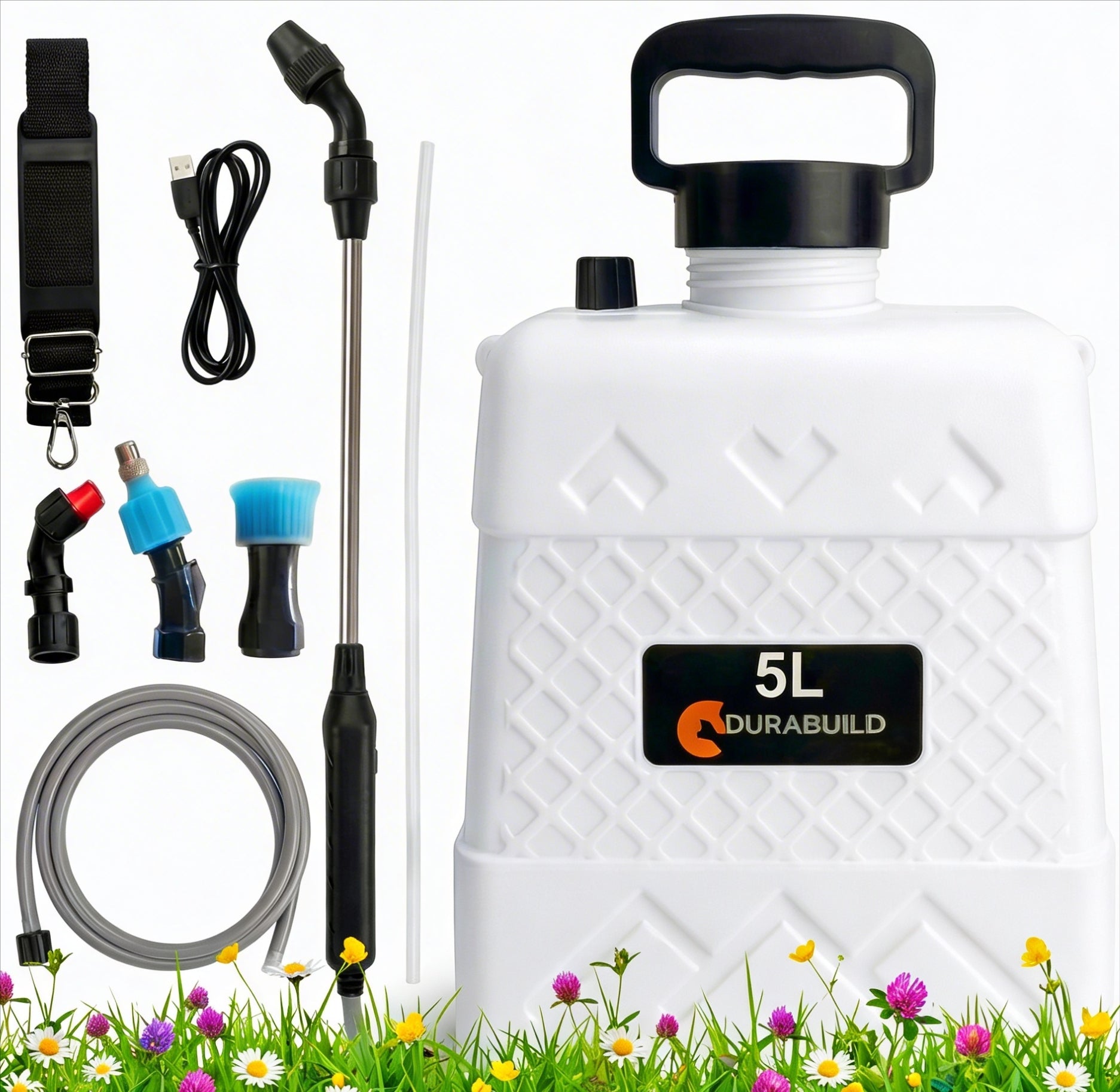 GARDEN CORDLESS SPRAYER 5L ELECTRIC GARDEN KIT 3 NOZZLES