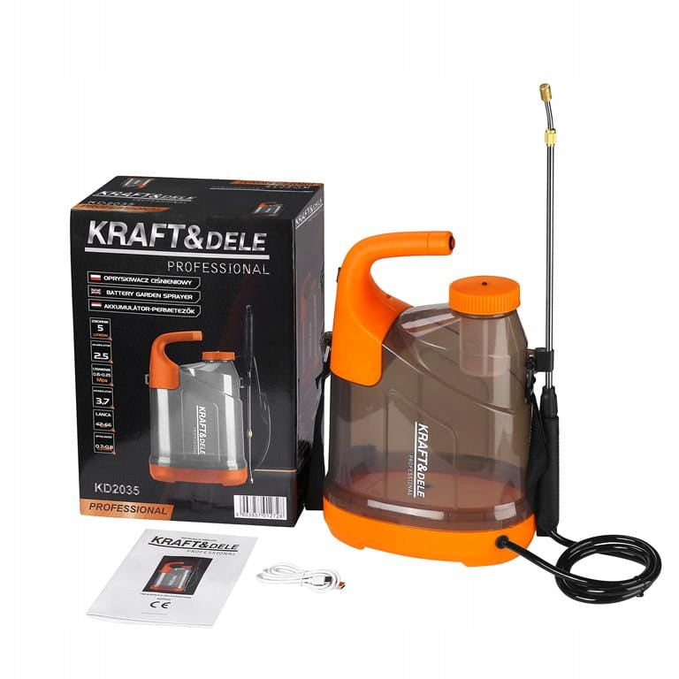GARDEN CORDLESS SPRAYER 5l 12V NOZZLE FOR DISINFECTION SPRAYING Manufacturer code KD2035