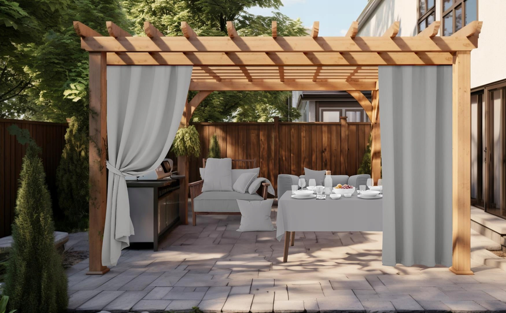 GARDEN CURTAIN 155x180 WATERPROOF TERRACE CURTAIN FOR GAZEBO TUNNEL Manufacturer code H-ZXJ03A-155x180