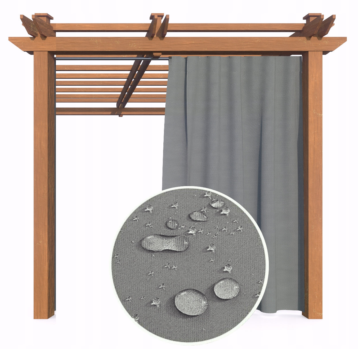 GARDEN CURTAINS FOR TERRACE wood-resistant terrace curtain for balcony 220x155 Packaging status original