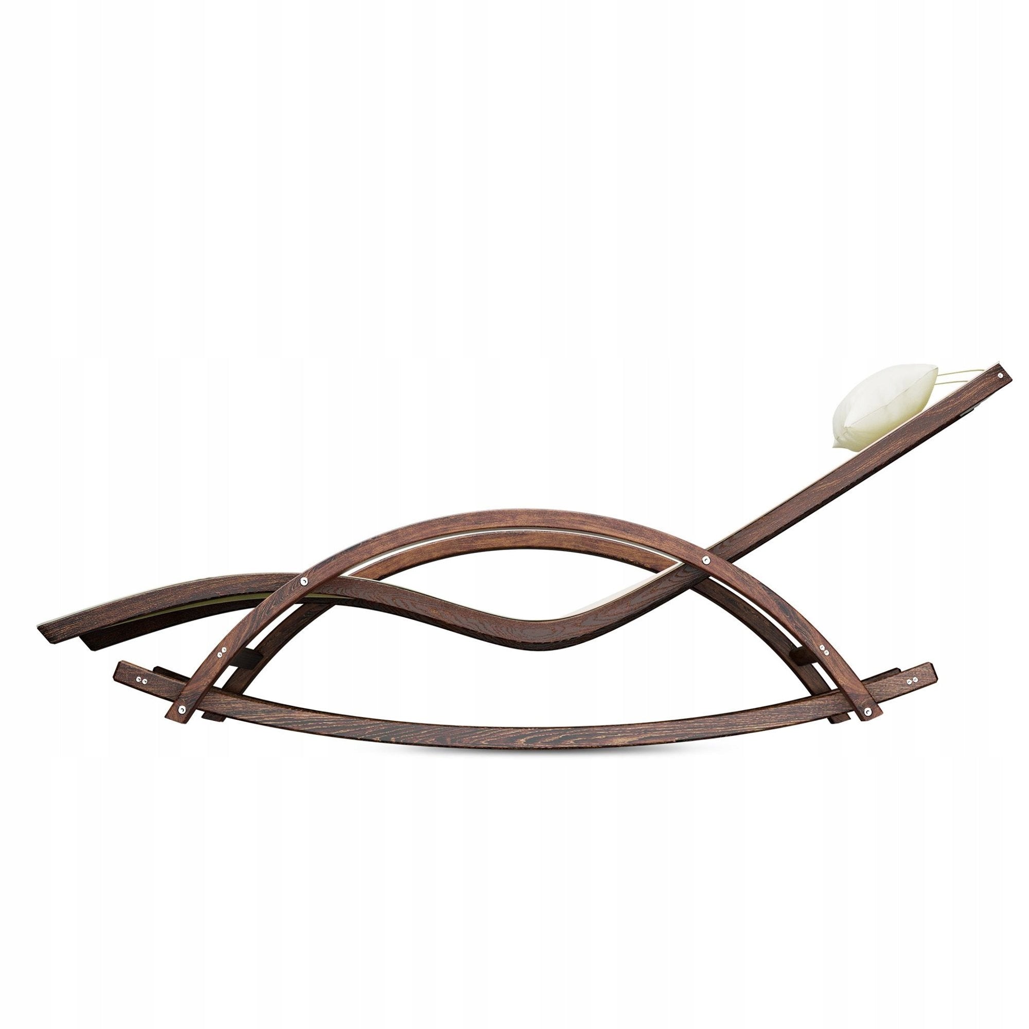 GARDEN DECKCHAIR TERRACE WOODEN BEIGE Model Rodie beżowy