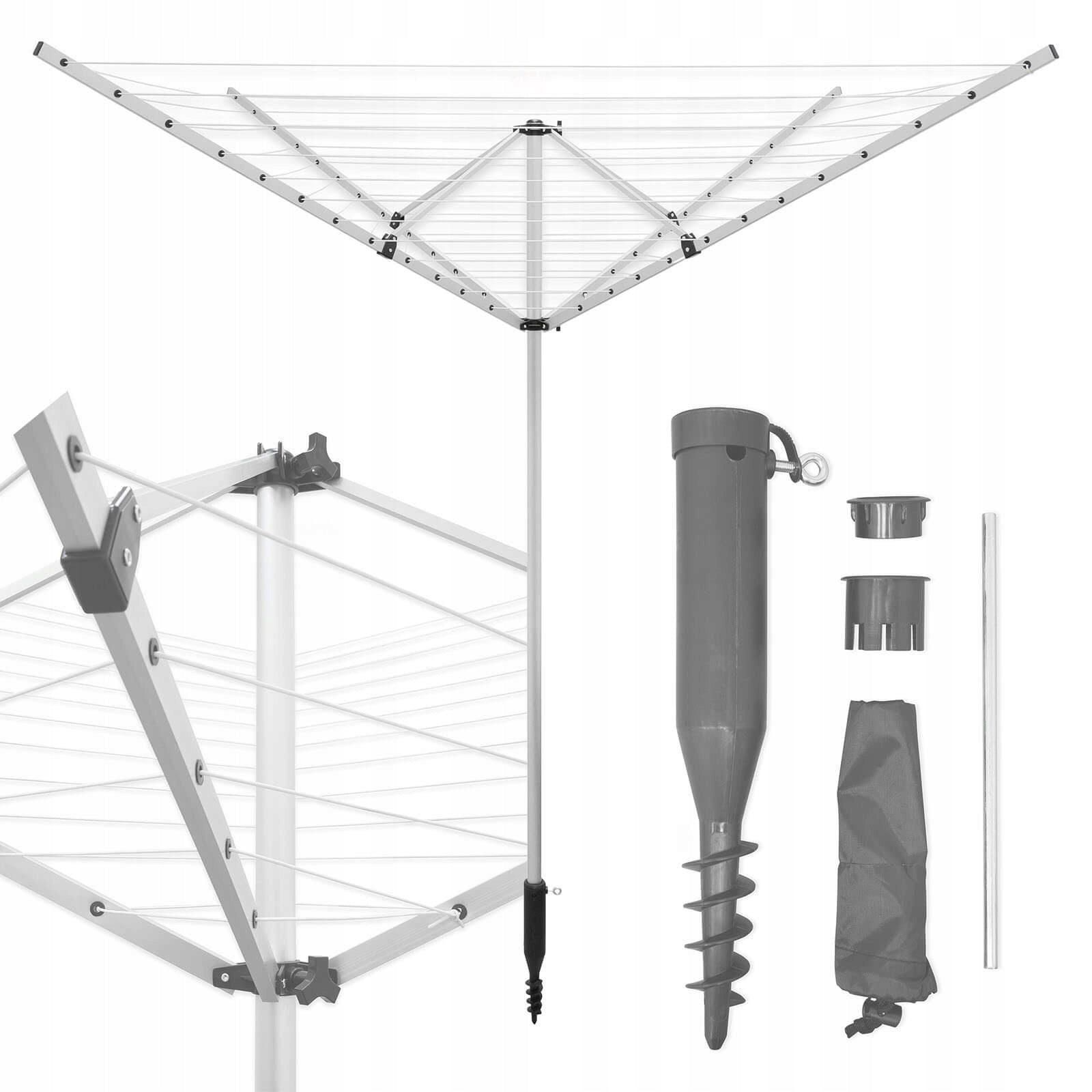 GARDEN DRYER 4 SHOULDER ALU FOR LAUNDRY 50m VERTICAL WITH COVER DRIVEN Manufacturer code ADG.SO.DEF5331