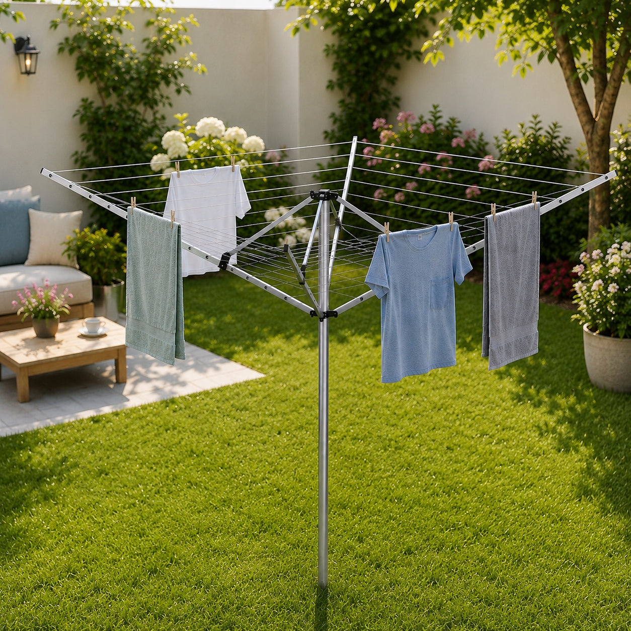 GARDEN DRYER 50 M LAUNDRY ROTARY UNDERWEAR 4 EXTERNAL ARMS Manufacturer code K11348_1