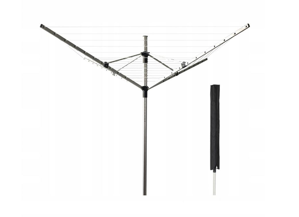 GARDEN DRYER ROTATING 55M 4 ARMS ALUMINUM ADJUSTABLE + COVER Kind Stationary