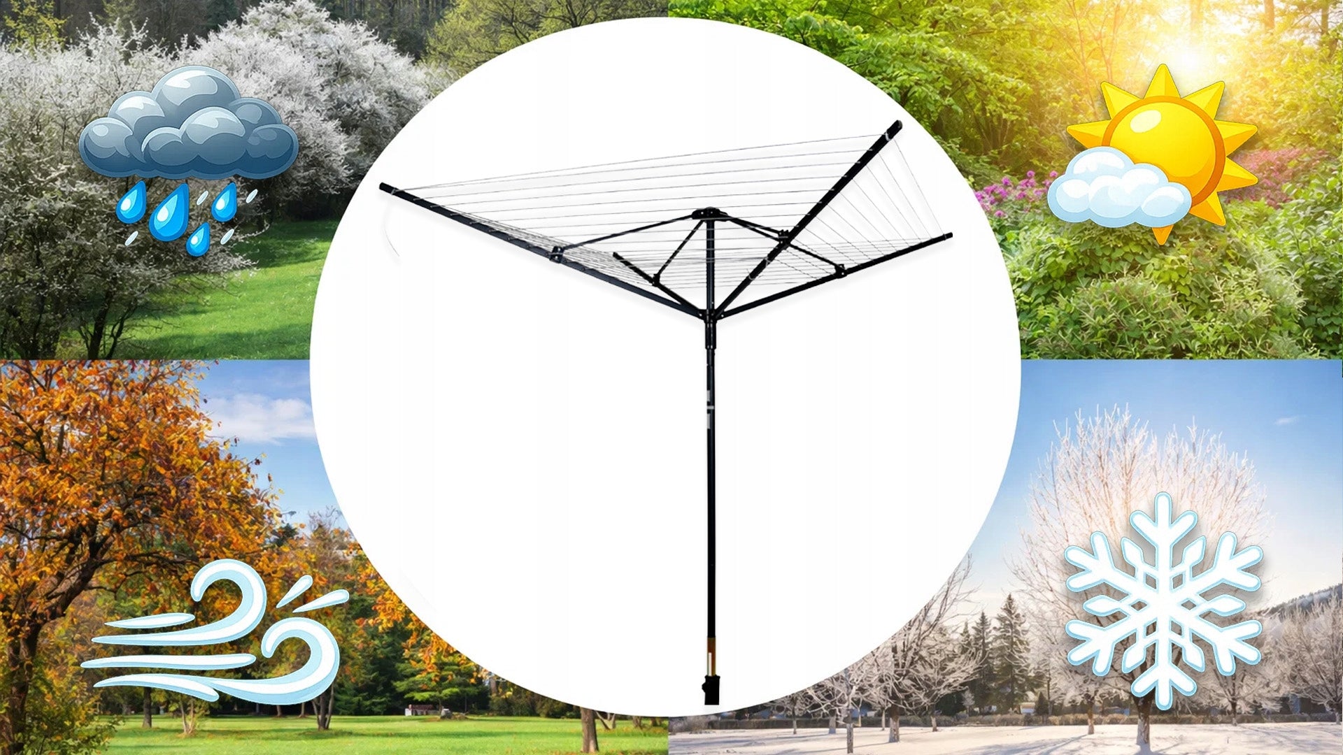 GARDEN DRYER ROTATING LAUNDRY UNDERWEAR OUTDOOR 4 ARMS 50M EAN (GTIN) 5906186340075