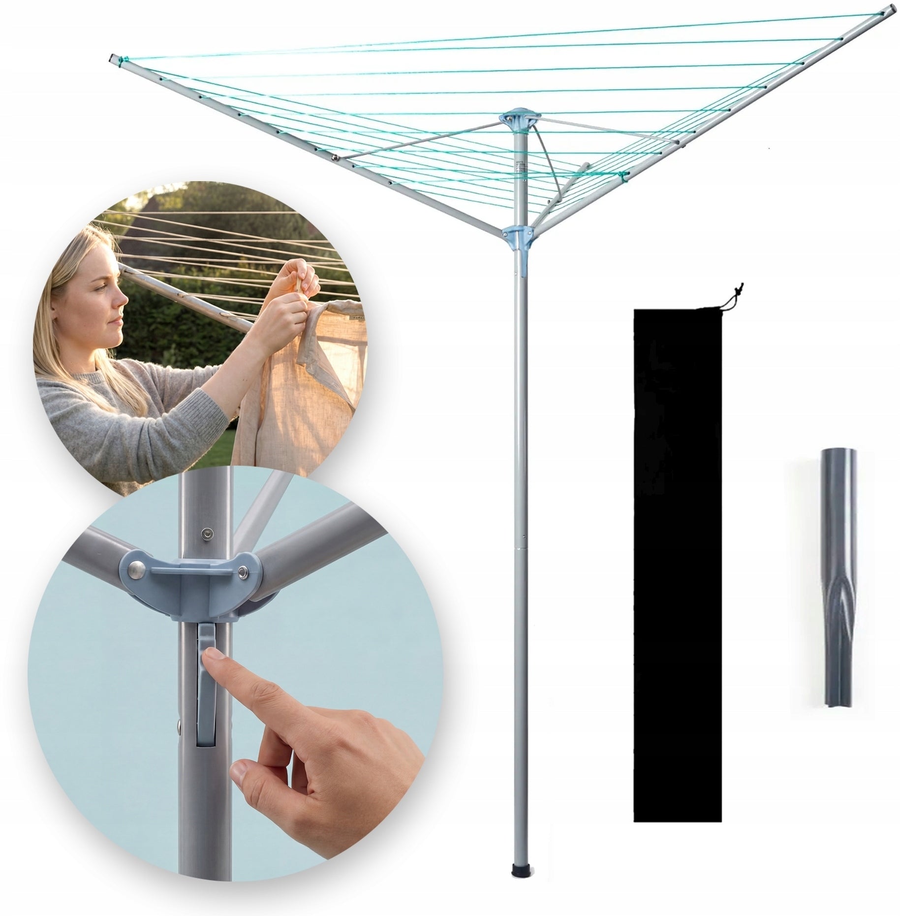 GARDEN DRYER laundry underwear PROMIS rotating 182cm ANCHOR + COVER