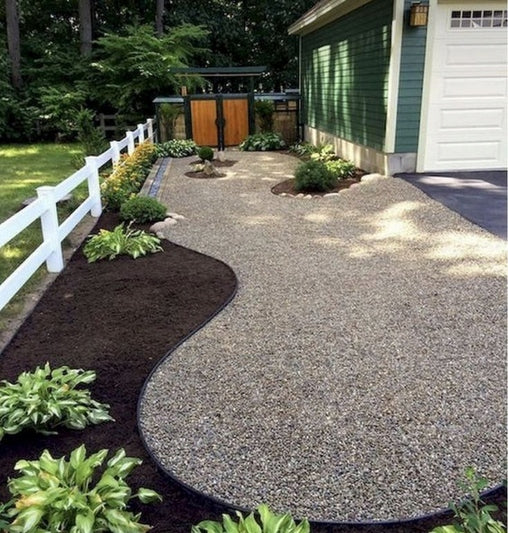 GARDEN EDGING PLASTIC LAWN BLACK AESTHETIC 4cm 20m + ANCHORS Packaging status original