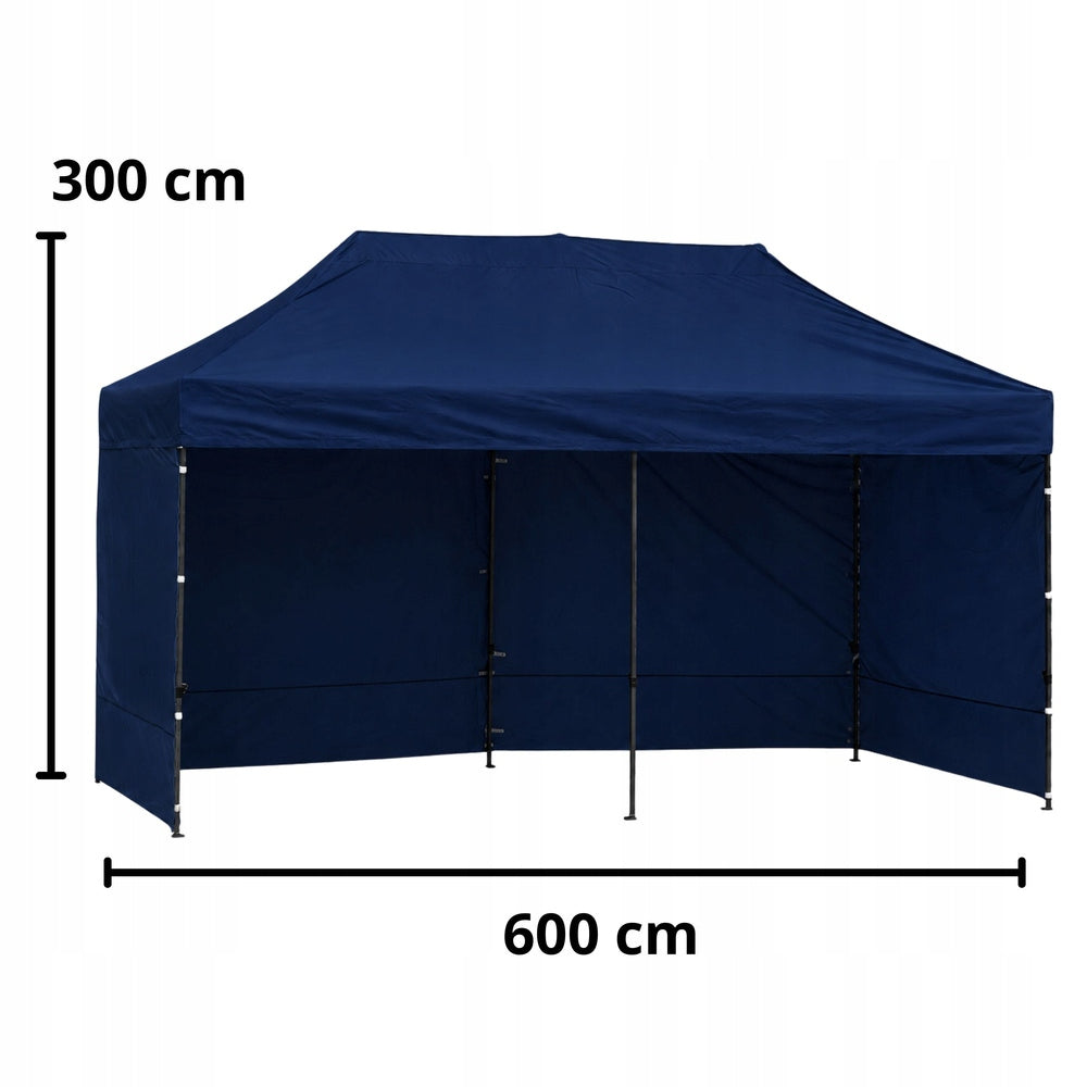 GARDEN EXPRESS TENT CATERING COMMERCIAL PAVILION NAVY BLUE 3x6 M Length 3 m