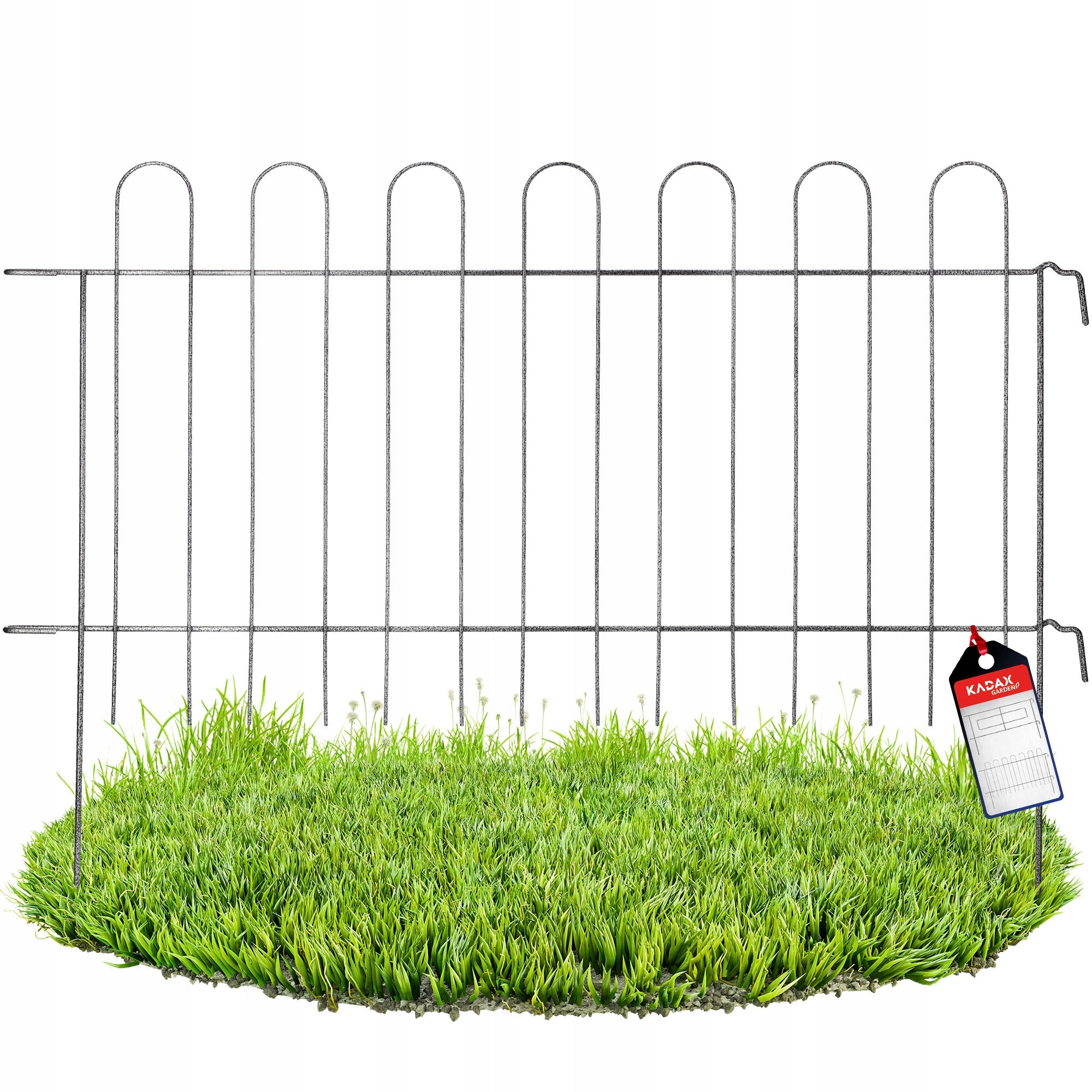 GARDEN FENCE METAL FENCE FOR GARDEN EDGING PALISADE 99 x 70 cm