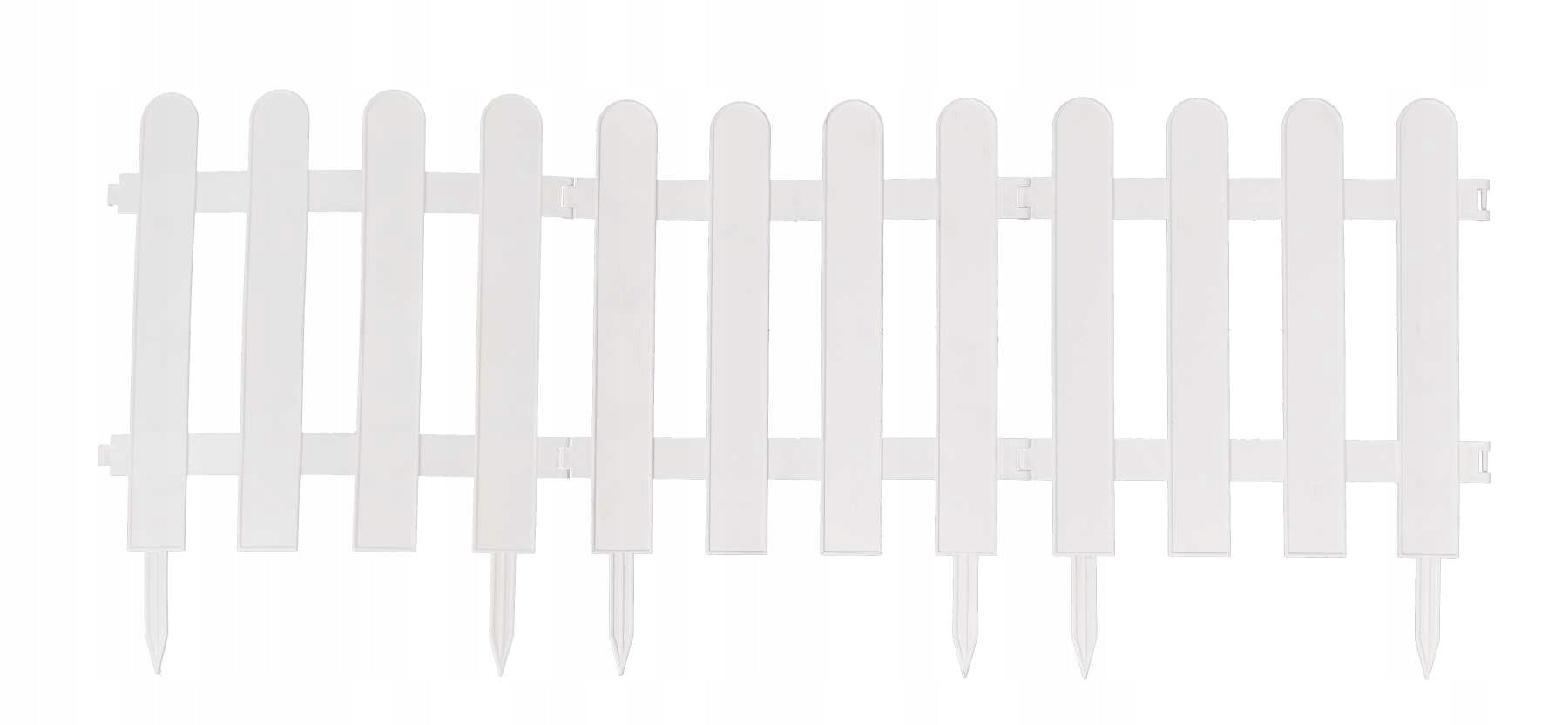 GARDEN FENCE PALISADE EDGING WHITE 3m HIT