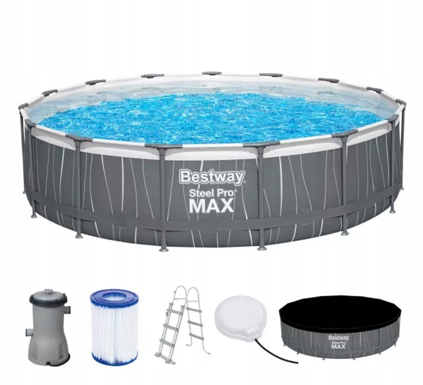 GARDEN FRAME POOL BESTWAY LED 457 x 107 cm CAPACITY 14970 LITERS Packaging status original