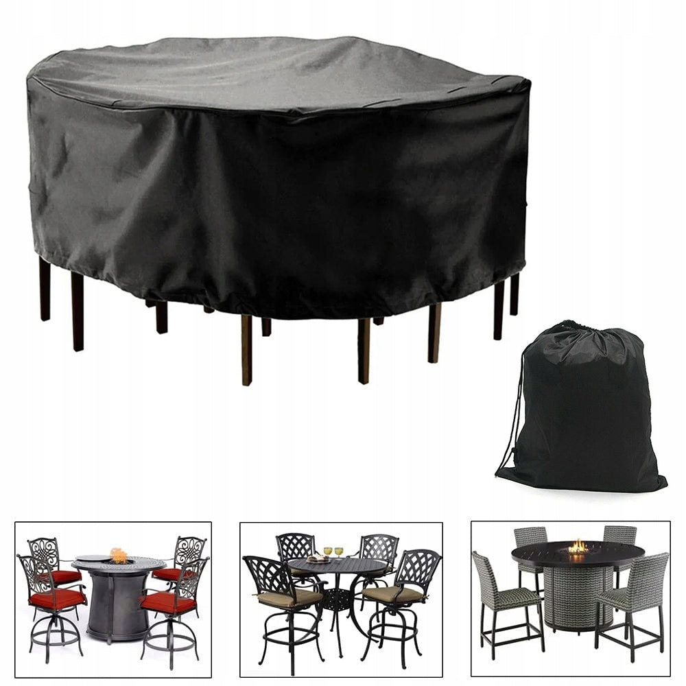 GARDEN FURNITURE COVER TABLE ARMCHAIR CHAIR WATERPROOF ROUND 230x110 Kind for set