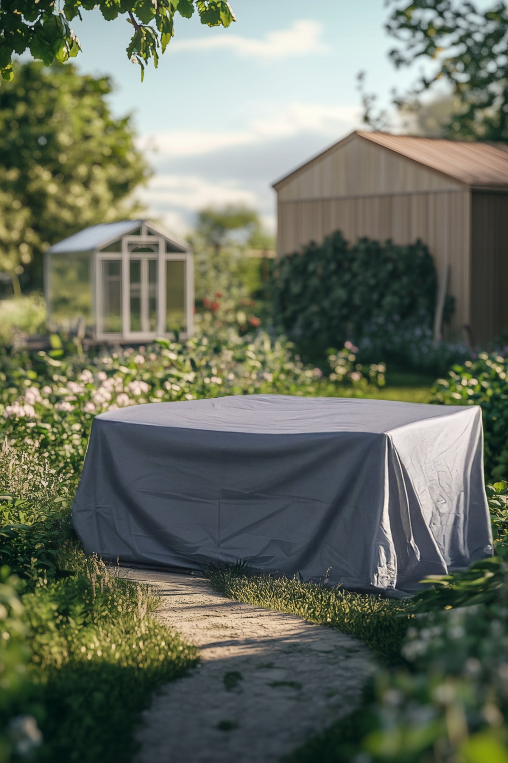 GARDEN FURNITURE COVER WATERPROOF LARGE MEGA STRONG GREY OXFORD 1,5x1m Kind for set