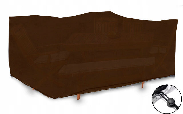 GARDEN FURNITURE COVER WATERPROOF SET TABLE BROWN 250x150x75