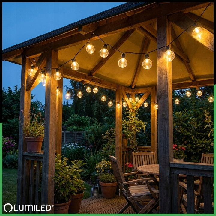 GARDEN GARLAND 10M 30LED SOLAR FOR BALCONY Garden Lights DECORATIVE REMOTE CONTROL Brand Lumiled