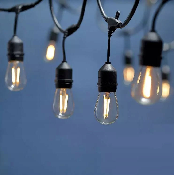 GARDEN GARLAND Chain 10m E27 + LED BULBS Length 1300 cm