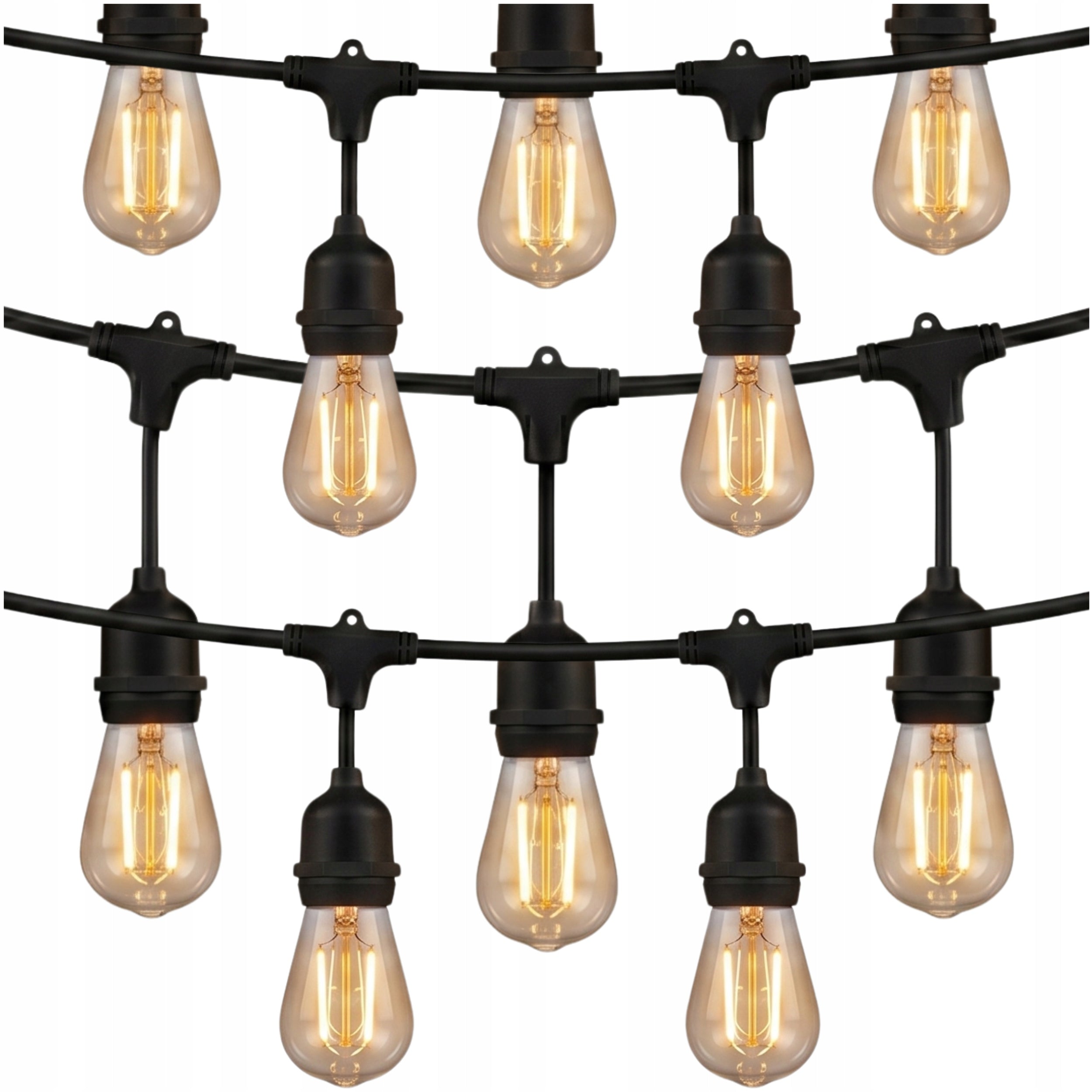GARDEN GARLAND LIGHT 20x BULBS LED LAMPS FOR BALCONY CHAIN 20m E27