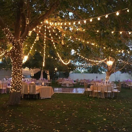 GARDEN GARLAND LIGHT BULBS OUTDOOR CHAIN WATERPROOF Globe diameter 4 cm