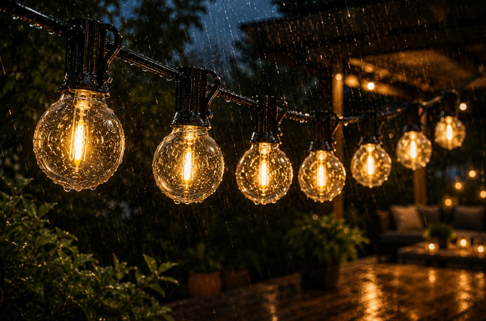 GARDEN GARLAND LIGHT LED 25X LAMP BULB WITH REMOTE CONTROL 15M OUTDOOR Packaging status original