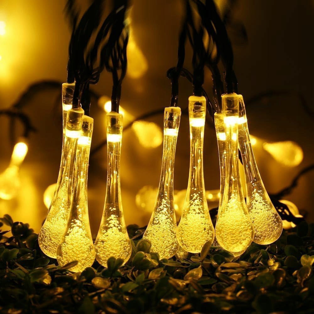 GARDEN GARLAND SOLAR LIGHTS FOR TERRACE BALCONY ICICLES 30pcs IP44 Brand Mobes