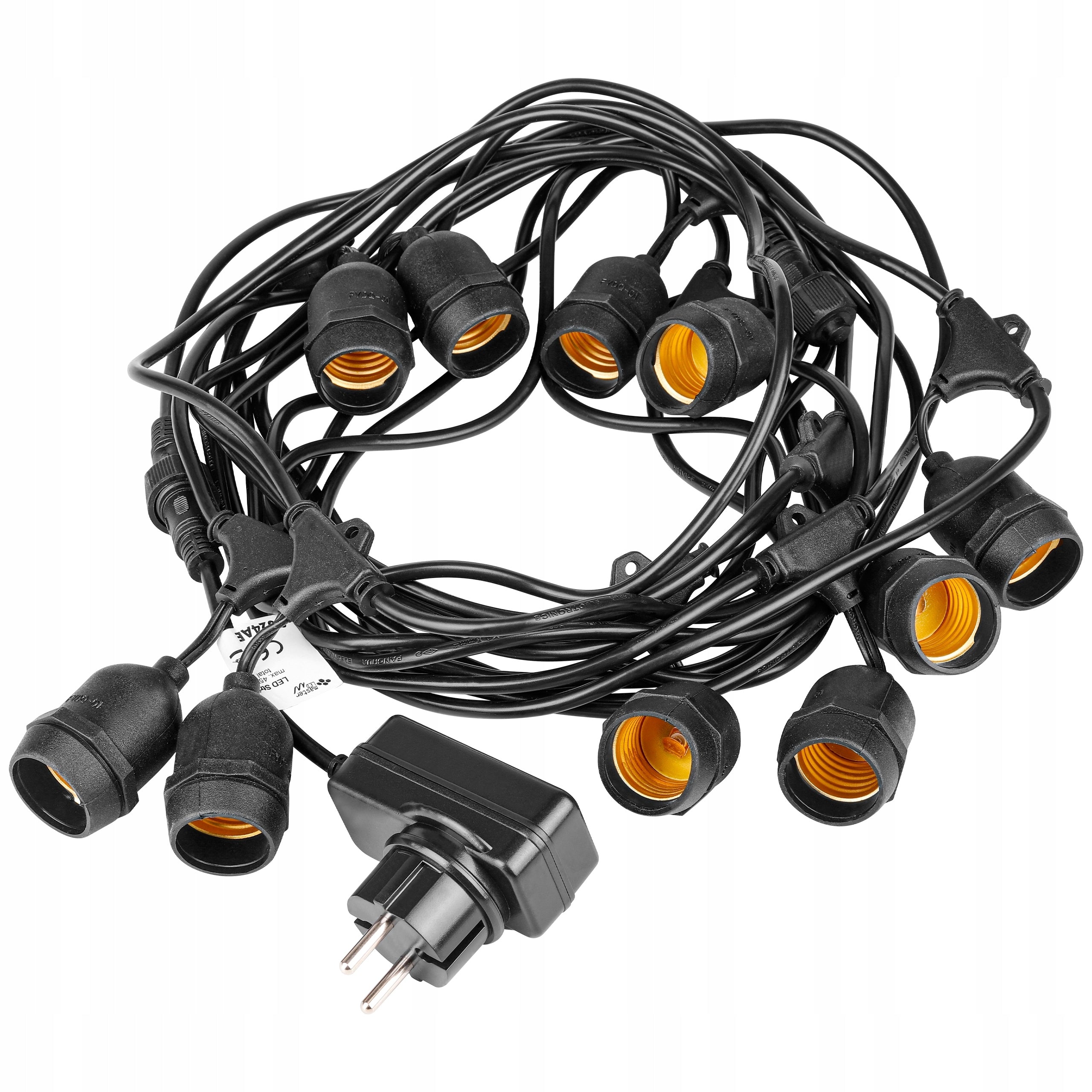 GARDEN Garland Light 24V LED Terrace Lights 10m + 10x E27 Bulbs EAN (GTIN) 5904703021469