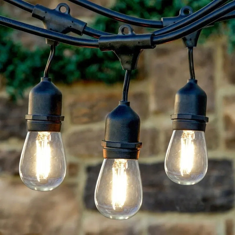 GARDEN Garland Light 24V LED Terrace Lights 10m + 10x E27 Bulbs Packaging status original