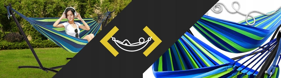 GARDEN HAMMOCK WITH STEEL FRAME DOUBLE XXL Manufacturer code HAMAK OGRODOWY STALOWY STELAŻ DWUOSOBOWY