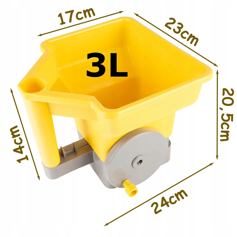 GARDEN HAND SEED DRILL FOR GRASS SEEDS VEGETABLE FERTILIZER SPREADER 3L Tool weight 0.2 kg