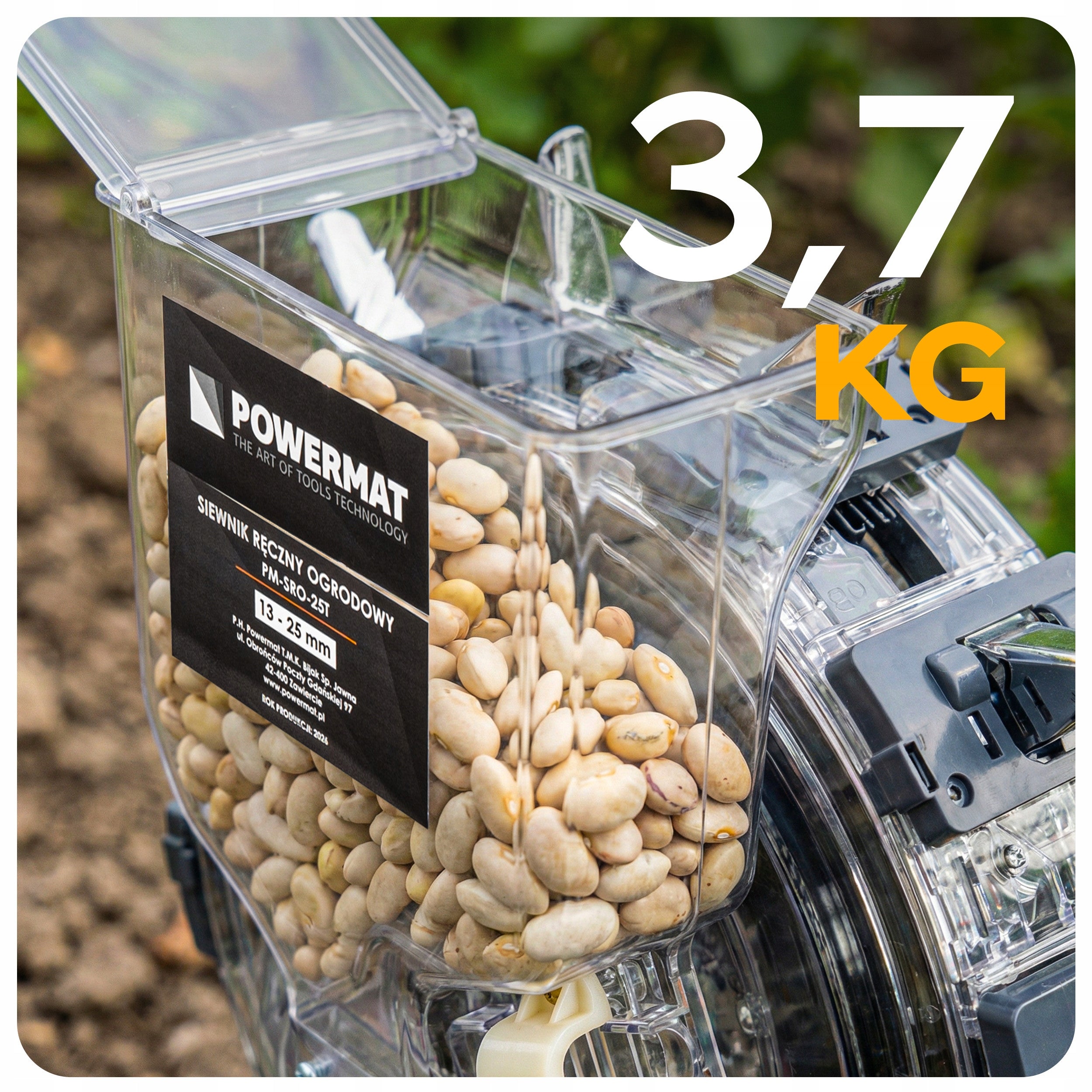 GARDEN HANDHELD SPOT SEED DRILL PRECISION FOR CEREAL SEED VEGETABLES ADJUSTMENT Brand Powermat
