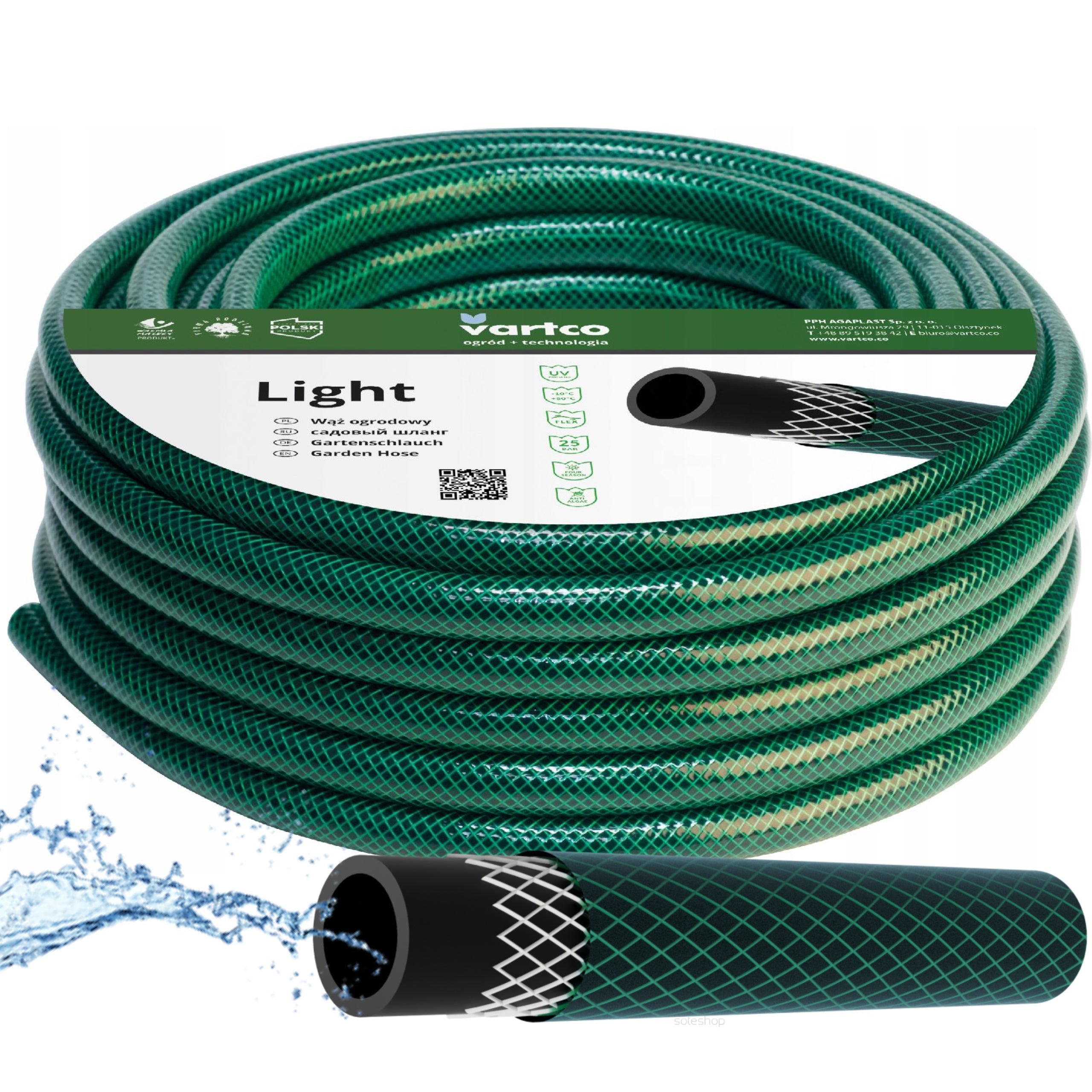 GARDEN HOSE 3-PLY 25BAR 1/2" 100M WATERING SPRINKLER POLISH PRODUCT