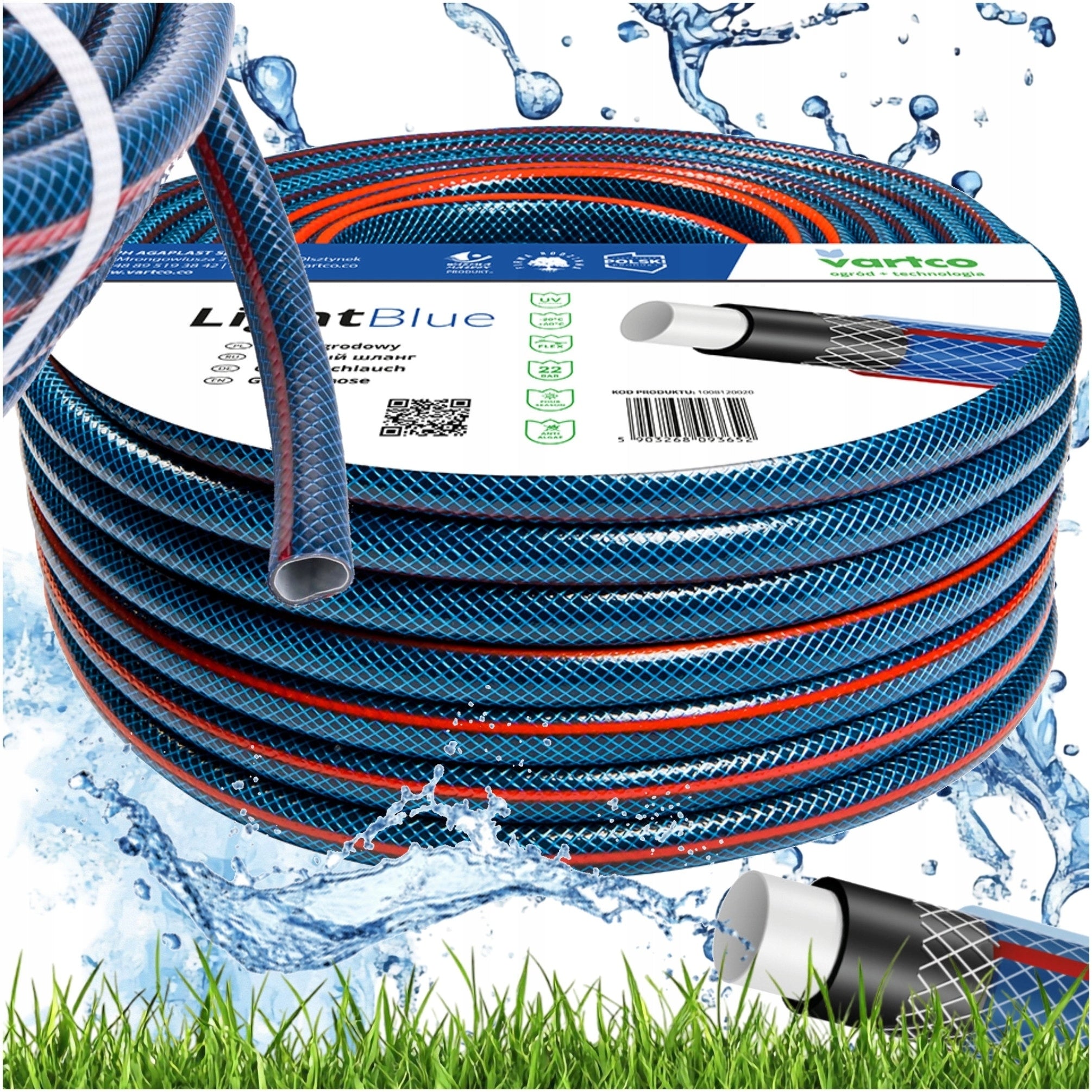 GARDEN HOSE 4 LAYER 22bar 1INCH 20M 1" INCH WATERING POLISH PRODUCT