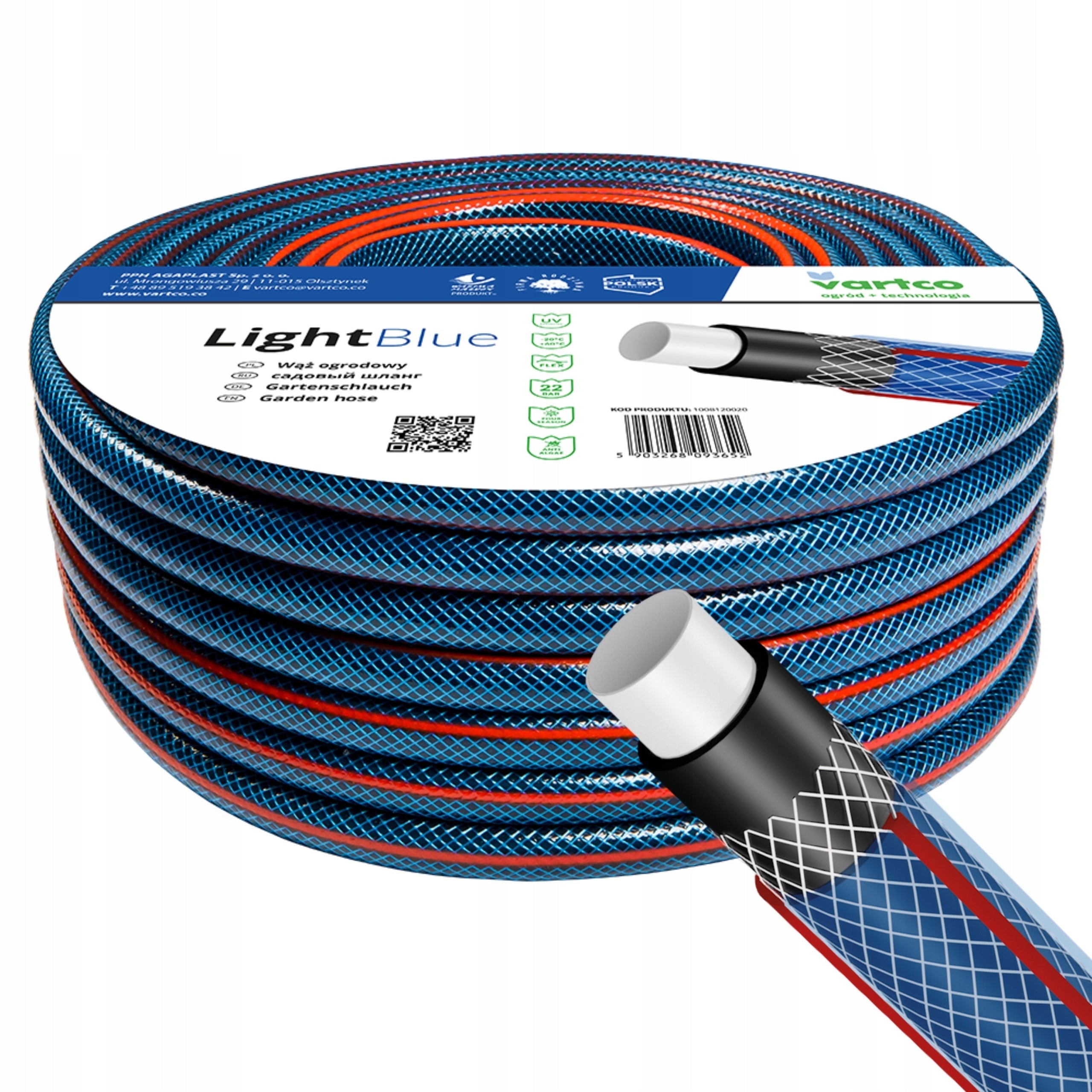 GARDEN HOSE 4-LAYER WATERING VARTCO 22BAR 3/4'' 30M POLISH PRODUCT Brand no brand