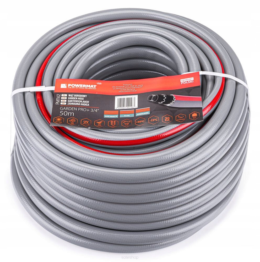 GARDEN HOSE REINFORCED 6-PLY 30BAR 3/4'' 50M FOR WATER POLISH PRODUCT Manufacturer code GARDEN PRO+ 3/4" 50M / PM1162