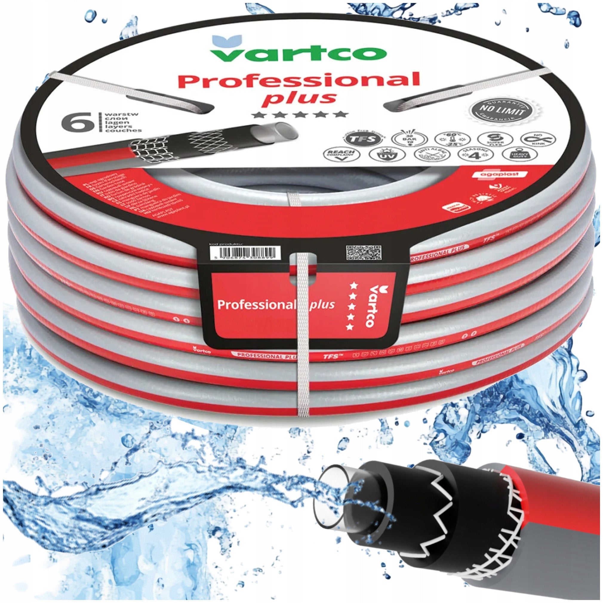 GARDEN HOSE REINFORCED 6-PLY VARTCO 30BAR 3/4''' 20M POLISH PRODUCT Manufacturer code 1005340020