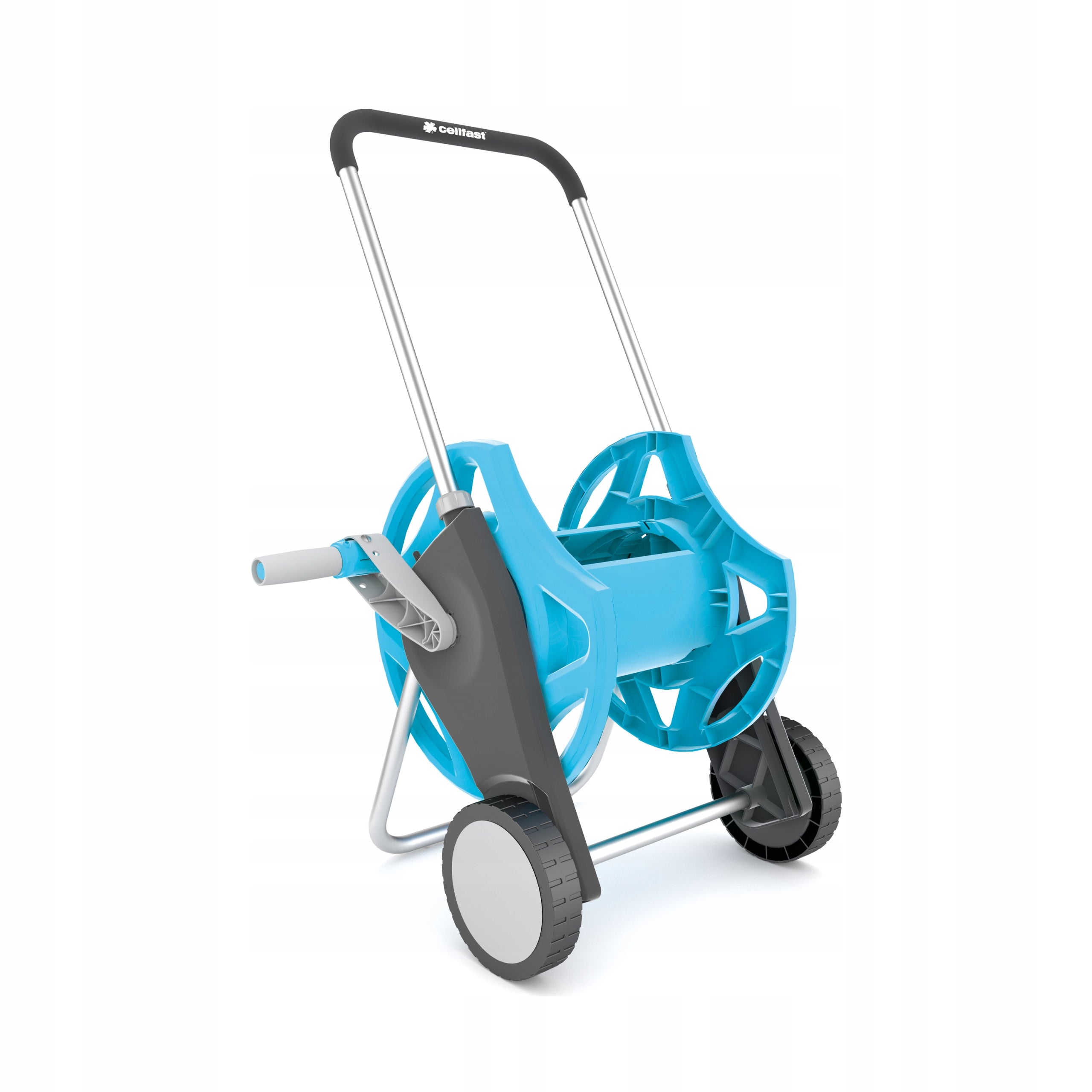 GARDEN HOSE TROLLEY RETRACTOR DRUM GARDEN 1/2'' 60m DISCOVER 55-600 Packaging status original