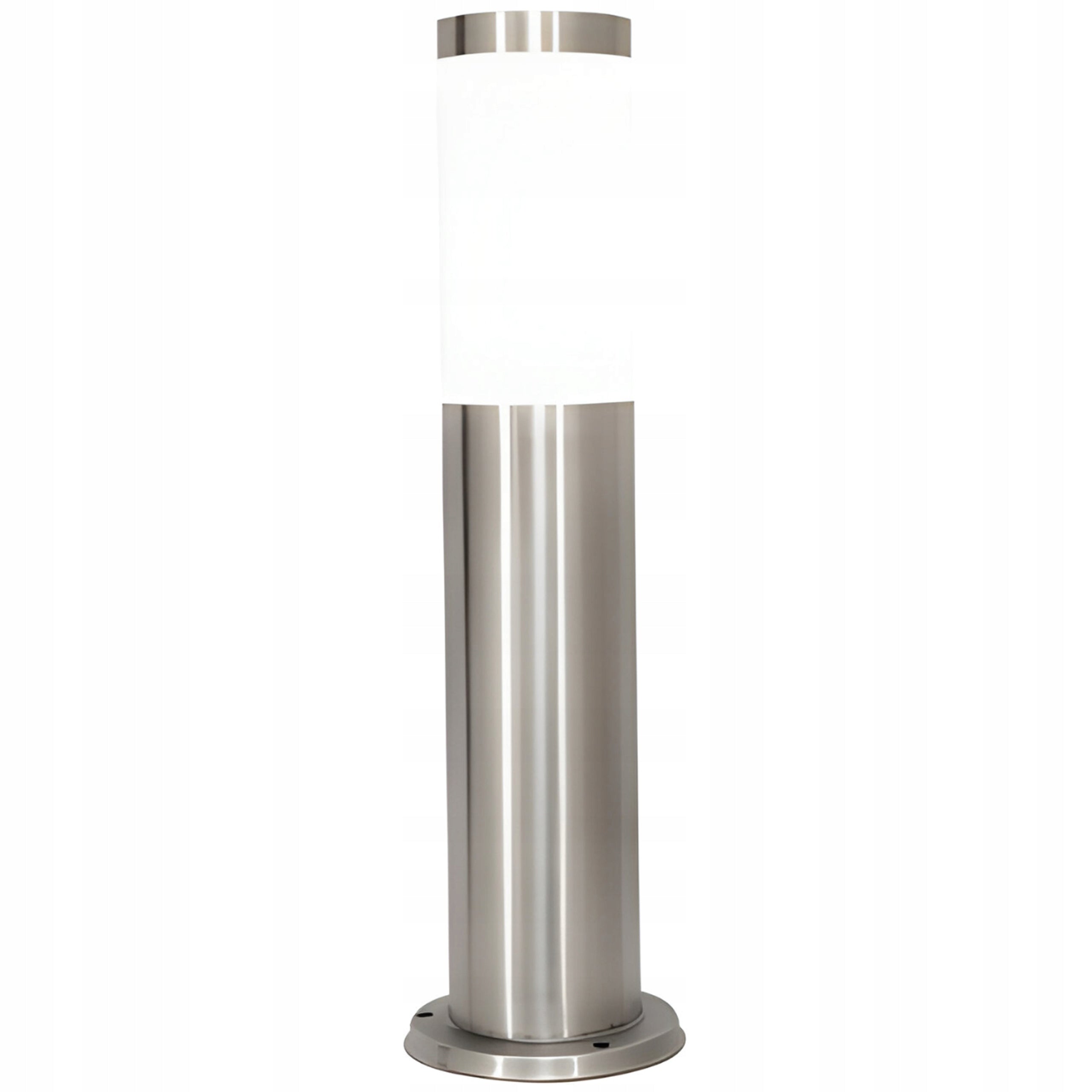 GARDEN LAMP LED STANDING POST E27 OUTDOOR ROUND 45 CM E27 SILVER Packaging status original