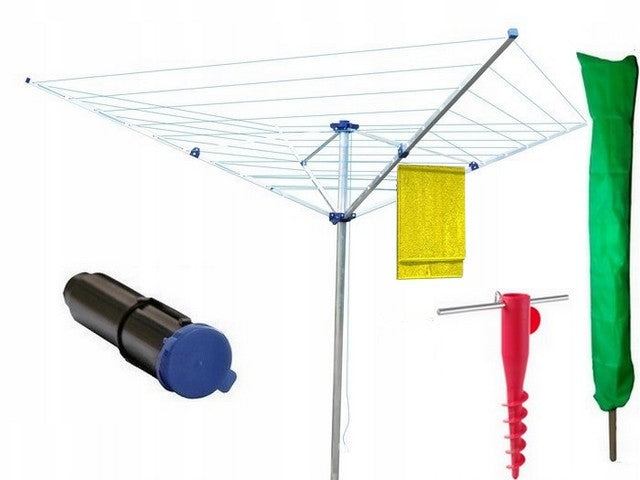 GARDEN LAUNDRY DRYER WITH ANCHORS + COVER, 50 m Manufacturer code SOJOW