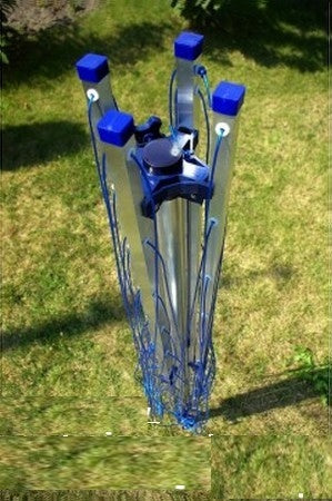GARDEN LAUNDRY DRYER WITH ANCHORS + COVER, 50 m Total height 190 cm