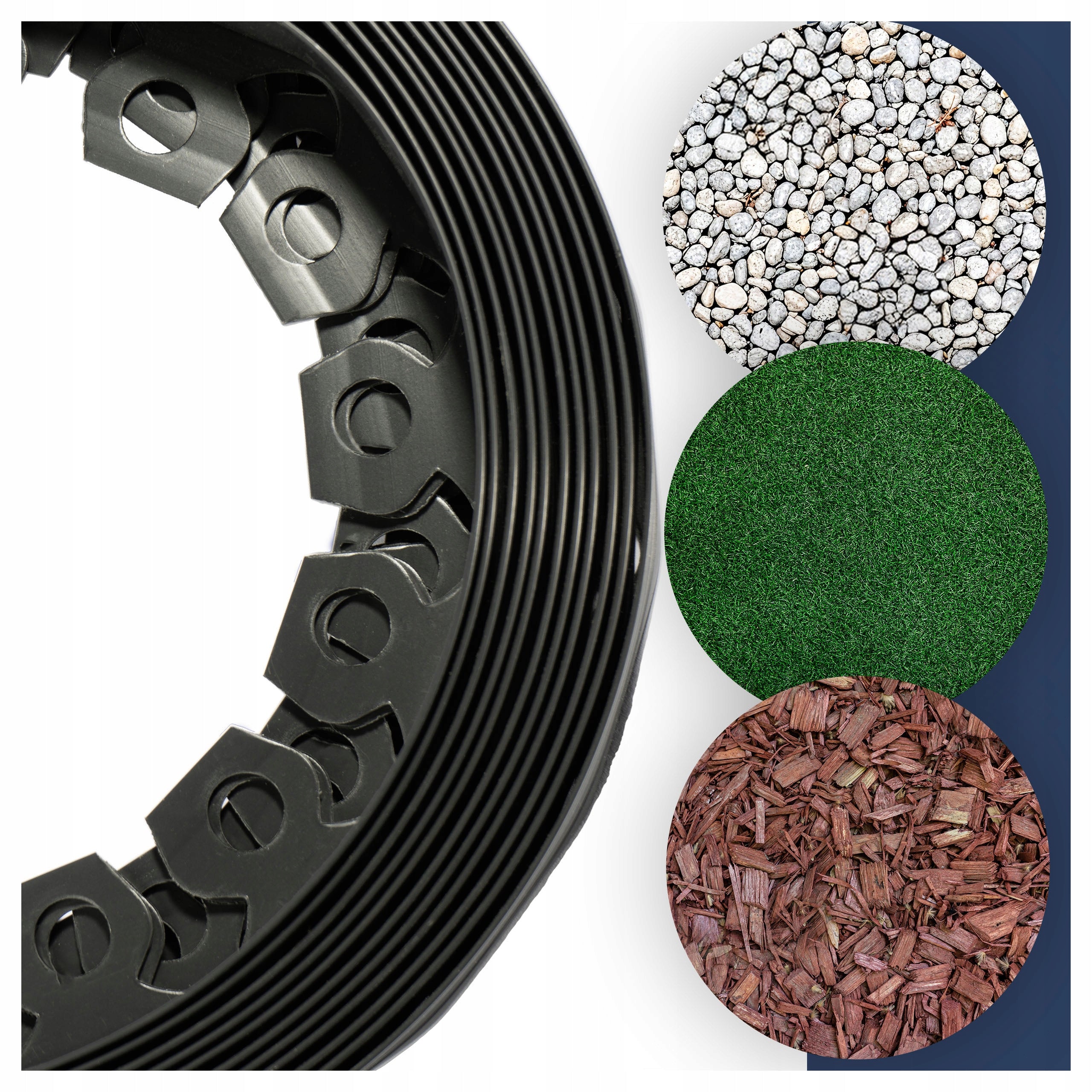 GARDEN LAWN EDGING 10MB + ANCHORS FREEBIE 1X10M PLASTIC BLACK Manufacturer code Obrzeże ogrodowe rolka