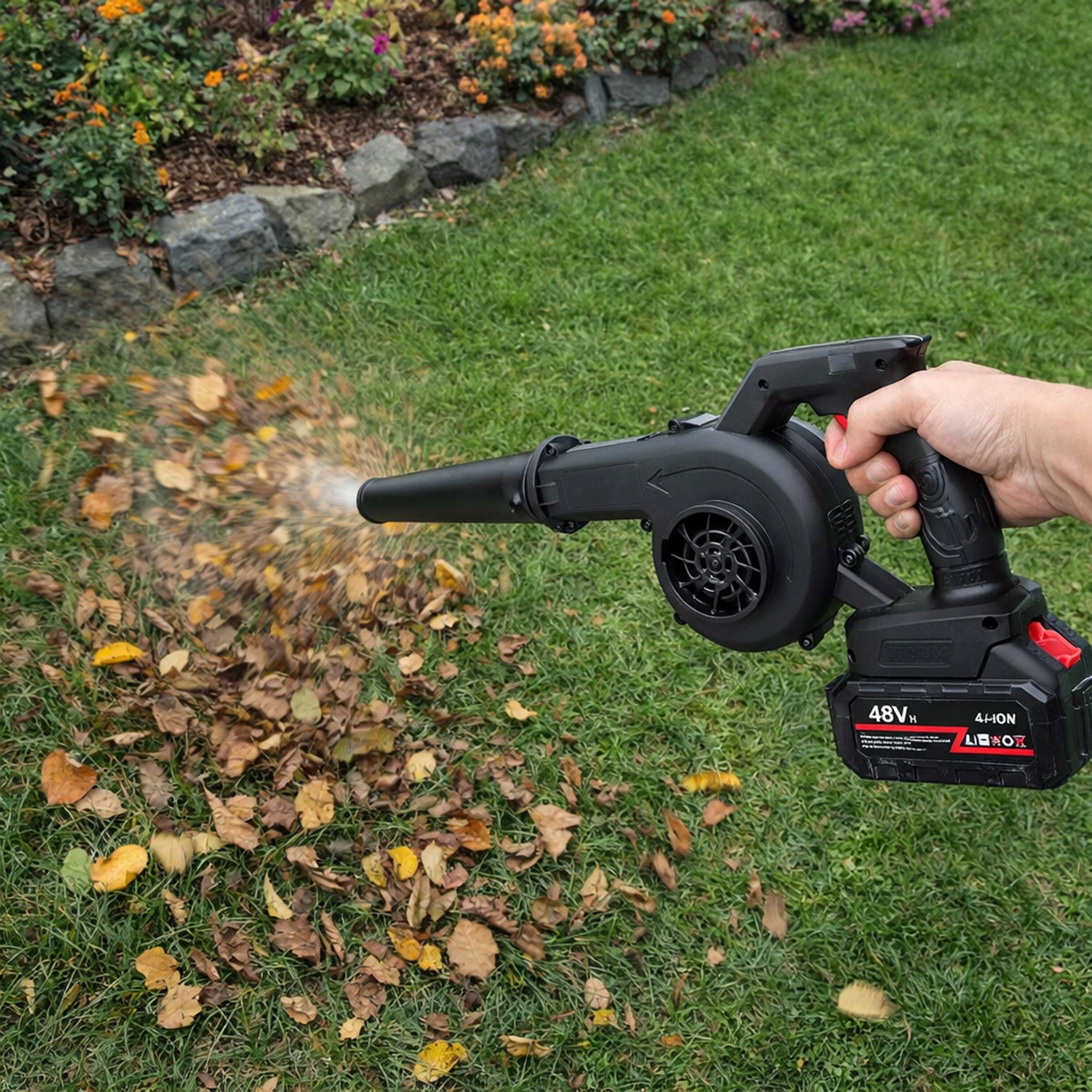 GARDEN LEAF CORDLESS BLOWER FOR GARDEN 2x AKU 2AH 21V POWER Packaging status original