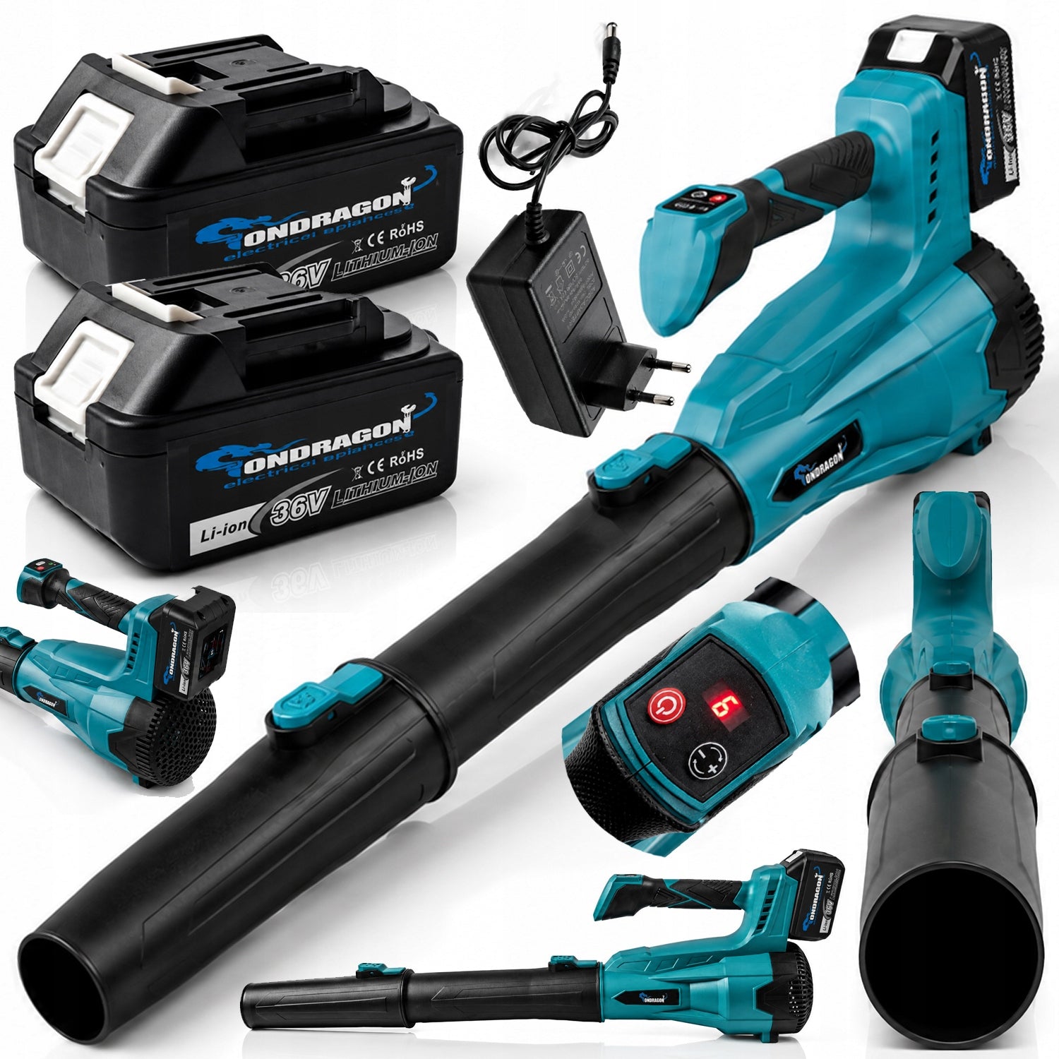 GARDEN LEAF CORDLESS BLOWER SET 36v 2xAKU LCD PRO ADJUSTMENT