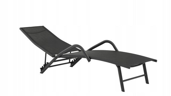 GARDEN LOUNGER COUCH STURDY STEEL FRAME STABLE POOL TERRACE Width (shorter side) 59 cm