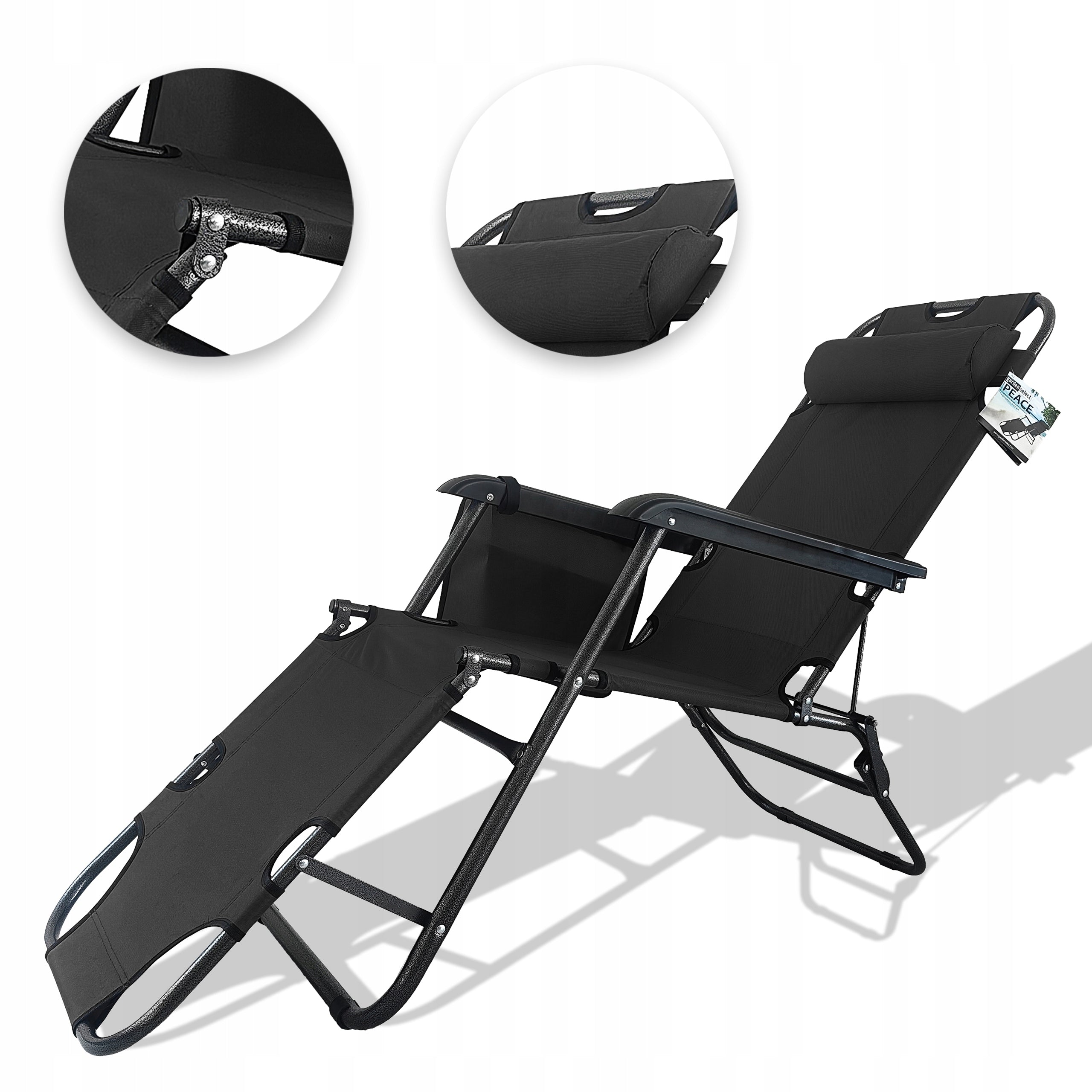 GARDEN LOUNGER FOLDING ZERO GRAVITY 2in1 BEACH CHAIR TERRACE CHAIR Manufacturer code 04K KJF3790CZ
