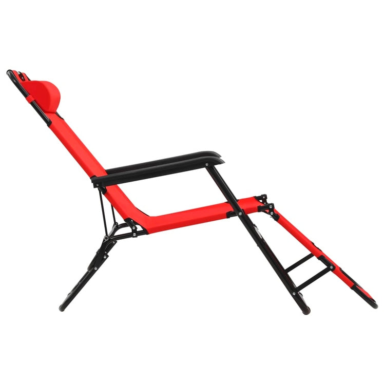 GARDEN LOUNGER FOLDING ZERO GRAVITY BEACH CHAIR TERRACE BALCONY /CZ Color red