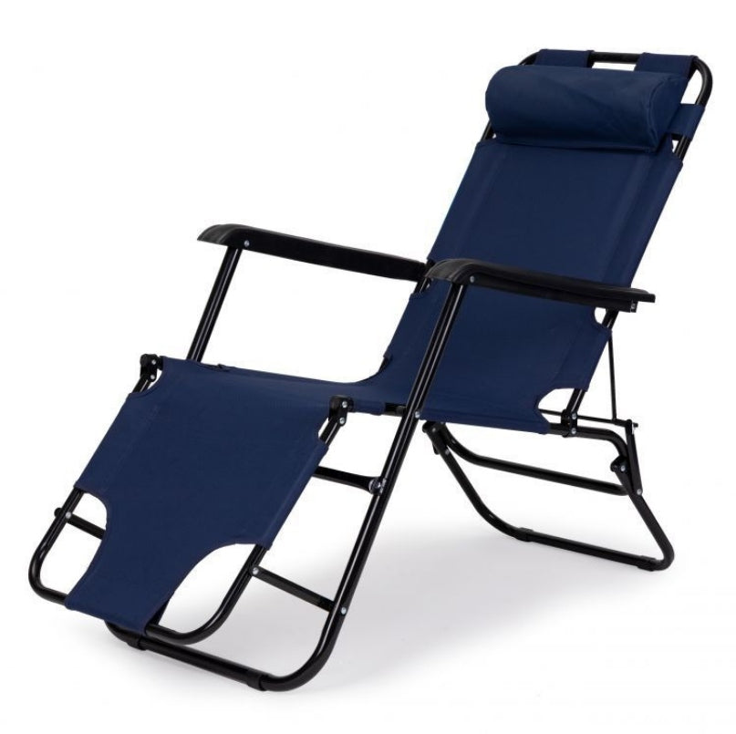 GARDEN LOUNGER FOLDING ZERO GRAVITY BEACH CHAIR TERRACE BALCONY /G Frame material steel