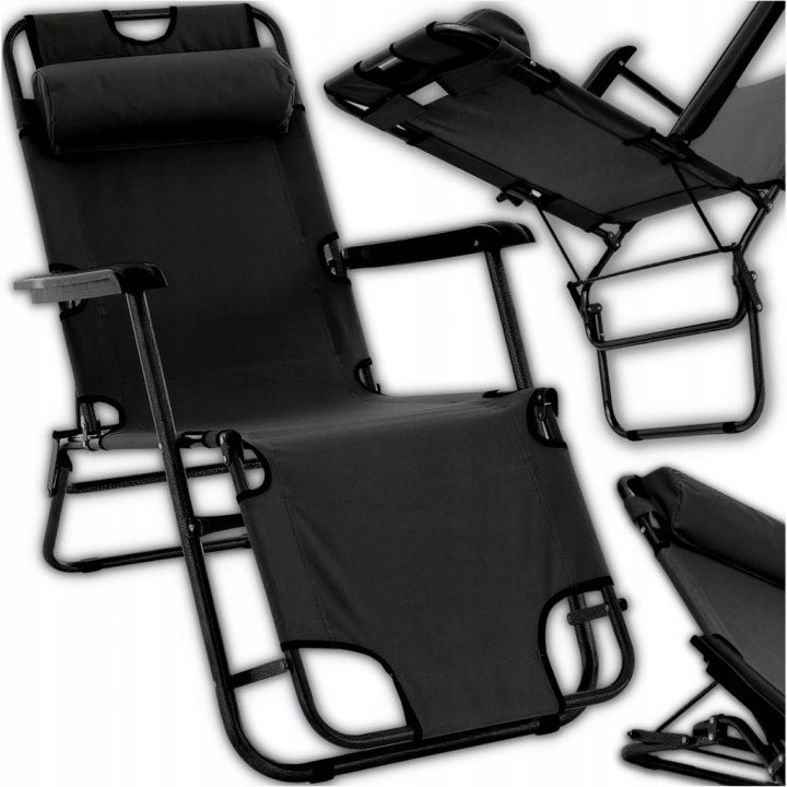 GARDEN LOUNGER HIKING CHAIR BEACH CHAIR FOLDING MATTRESS STRONG