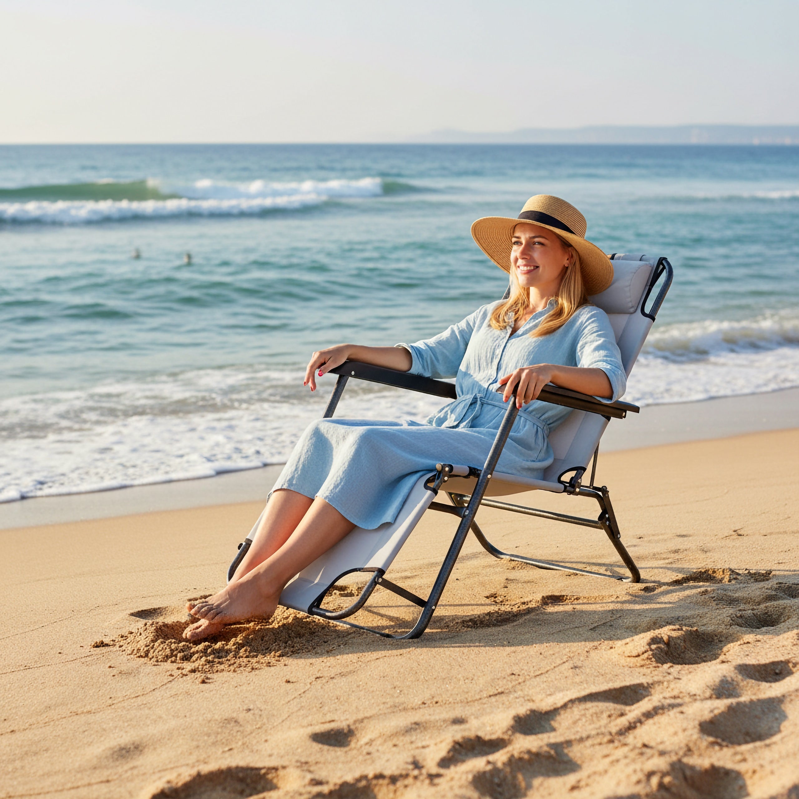 GARDEN LOUNGER ZERO GRAVITY FOLDING BEACH CHAIR LEON FOR GARDEN TERRACE Manufacturer code 062977MG