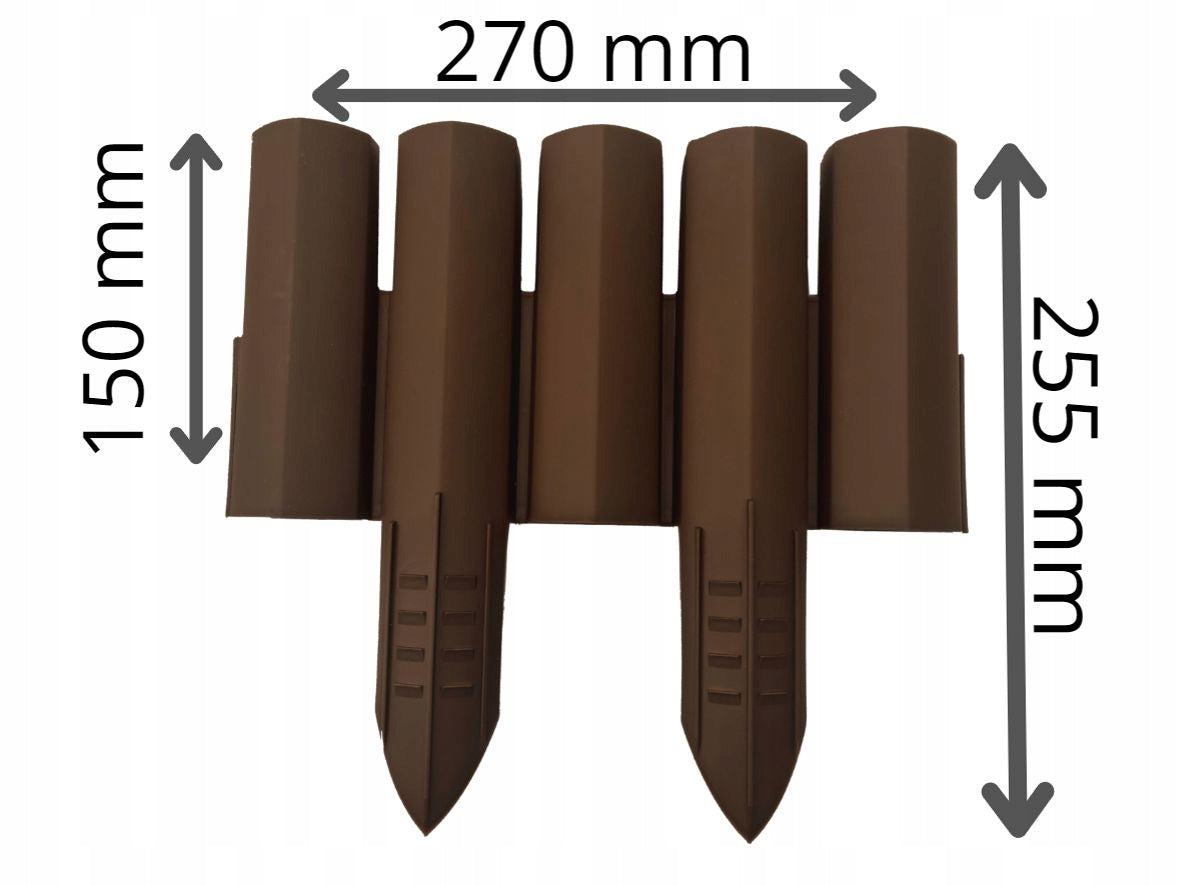 GARDEN PALISADE BRONZE 10 PCS X 27CM PATTERN HEXAGON PLASTIC PALISADE Manufacturer Stella Green
